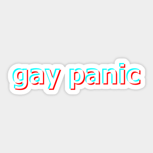 gay panic - glitch Sticker